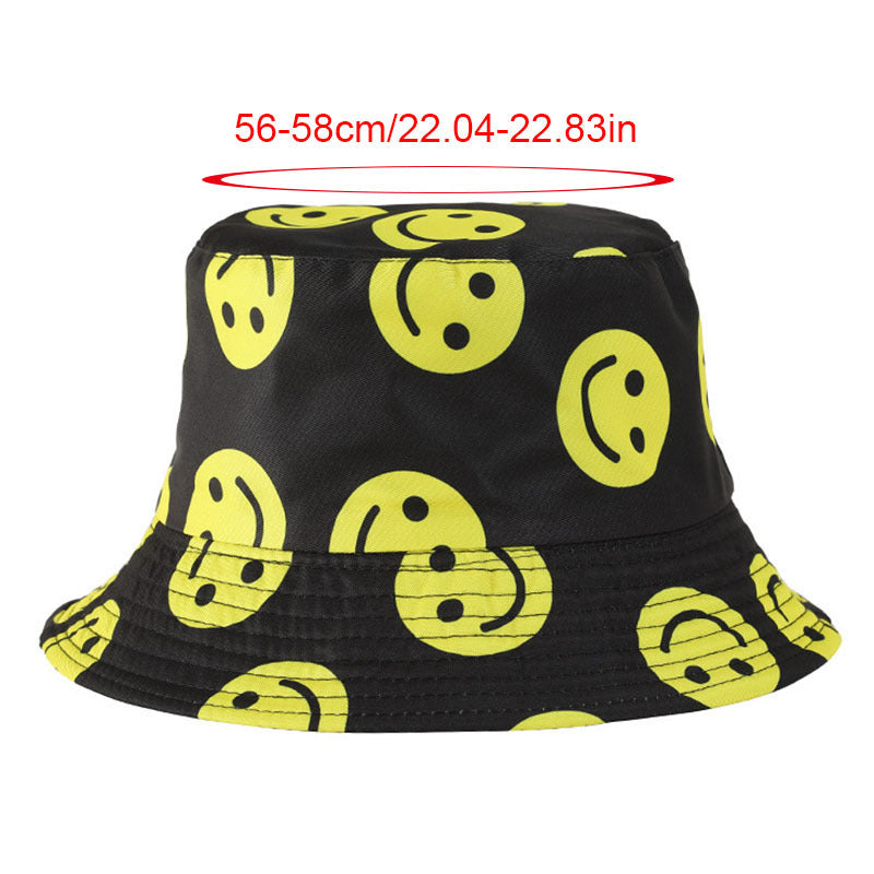 Cartoon Print Reversible Sunshade Fisherman Cap Lightweight Basin Hat