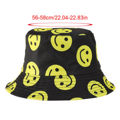 Cartoon Print Reversible Sunshade Fisherman Cap Lightweight Basin Hat