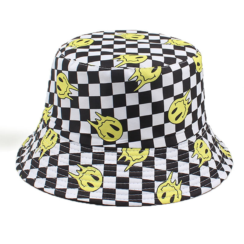 Cartoon Print Reversible Sunshade Fisherman Cap Lightweight Basin Hat