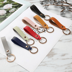 PU Leather Keychain Business Gift Car Key Strap Waist Wallet Keyrings