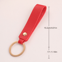 PU Leather Keychain Business Gift Car Key Strap Waist Wallet Keyrings