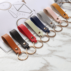 PU Leather Keychain Business Gift Car Key Strap Waist Wallet Keyrings