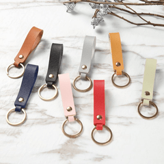 PU Leather Keychain Business Gift Car Key Strap Waist Wallet Keyrings