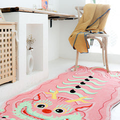 Non Slip Cashmere Rug Pink Waterproof Entrance Mat 23 62x47 24inch