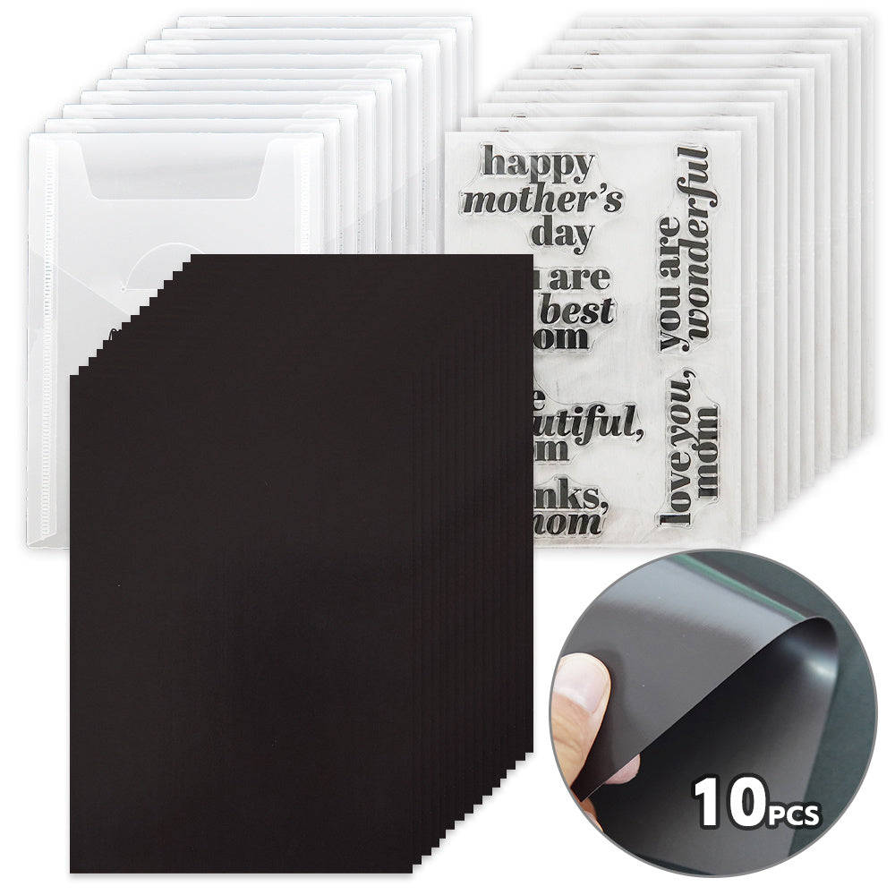 10pcs 14.0 x 19.0 cm Storage Bag & Magnetic Sheets Set