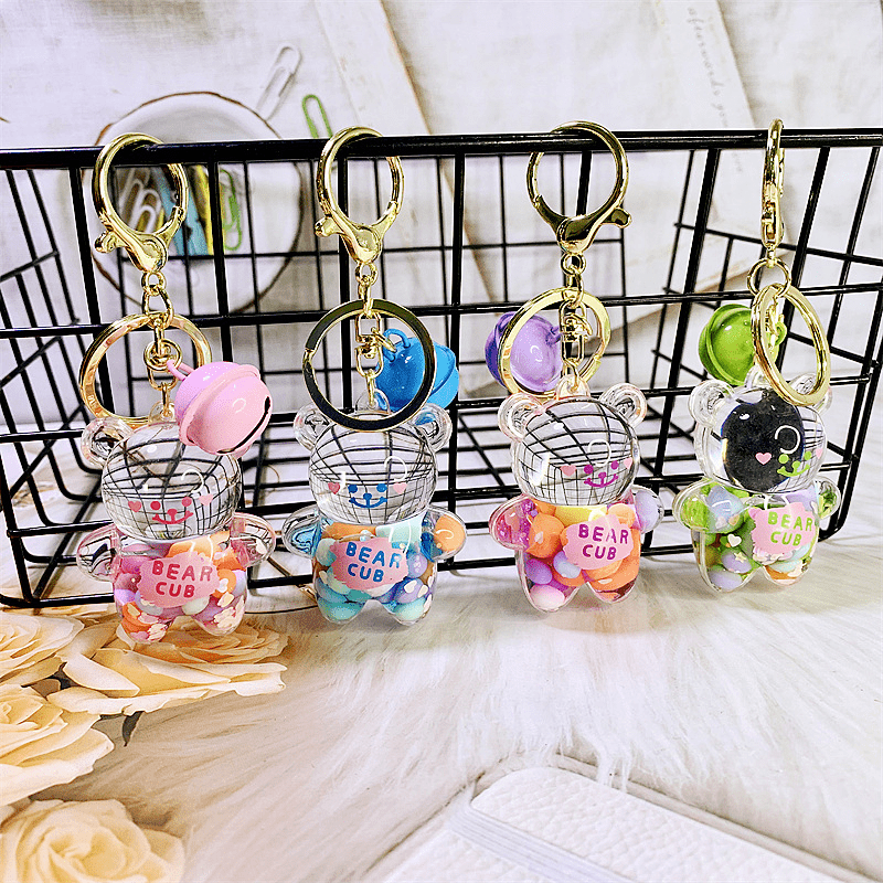 Graffiti Bear Keychain Car Key Pendant Small Gift