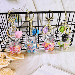 Graffiti Bear Keychain Car Key Pendant Small Gift