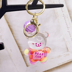 Graffiti Bear Keychain Car Key Pendant Small Gift