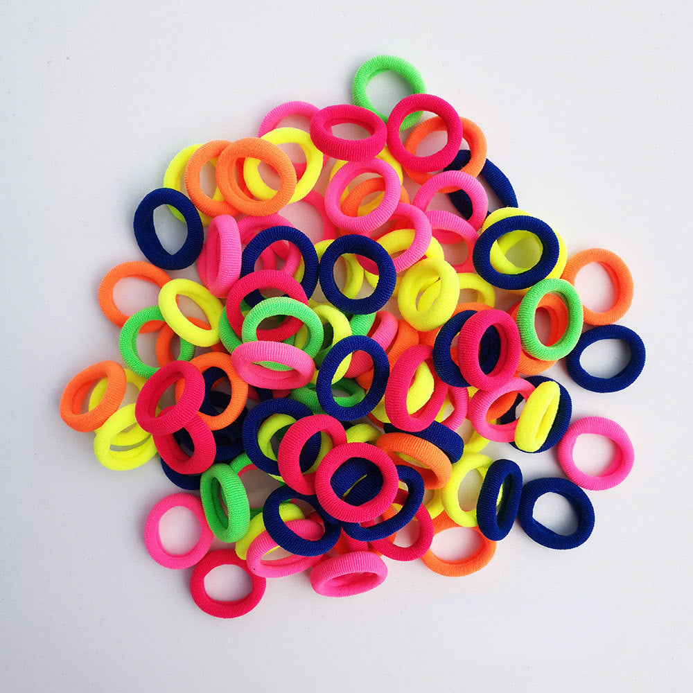 100pcs Baby Girl Kids Hair Bands Hair Tie Scrunchies Rope Ponytail Holder