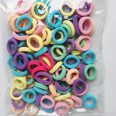 100pcs Baby Girl Kids Hair Bands Hair Tie Scrunchies Rope Ponytail Holder