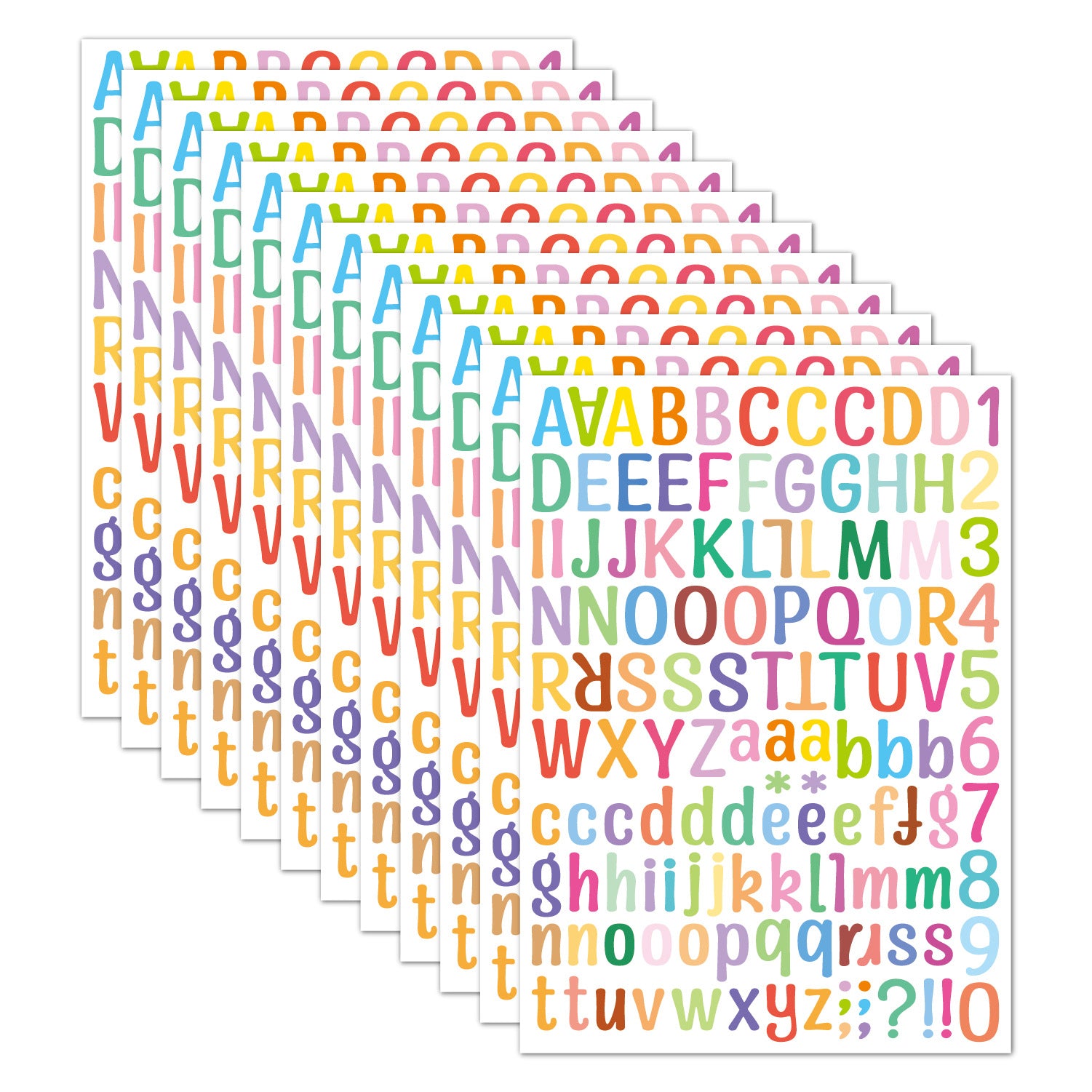 10pcs Waterproof Number Sticker Home Decor Stationery