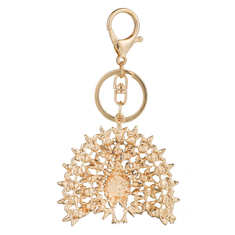 Colorful Peacock Key Chain for Girls