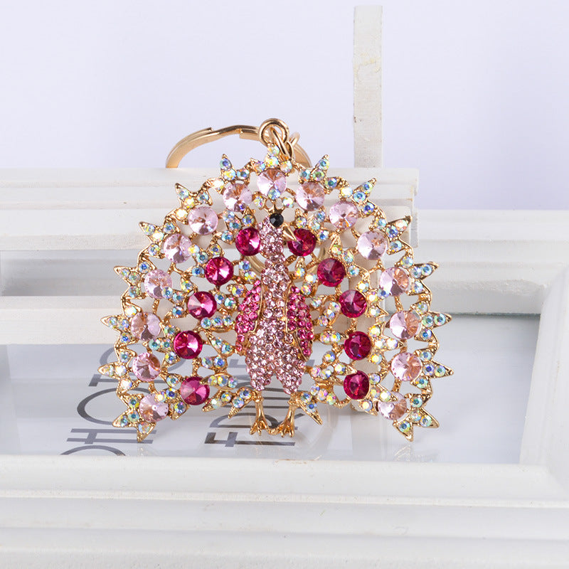 Colorful Peacock Key Chain for Girls
