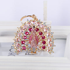 Colorful Peacock Key Chain for Girls