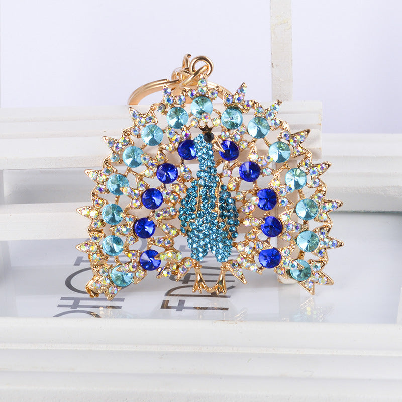 Colorful Peacock Key Chain for Girls
