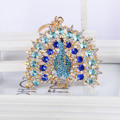 Colorful Peacock Key Chain for Girls