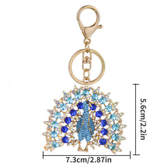 Colorful Peacock Key Chain for Girls