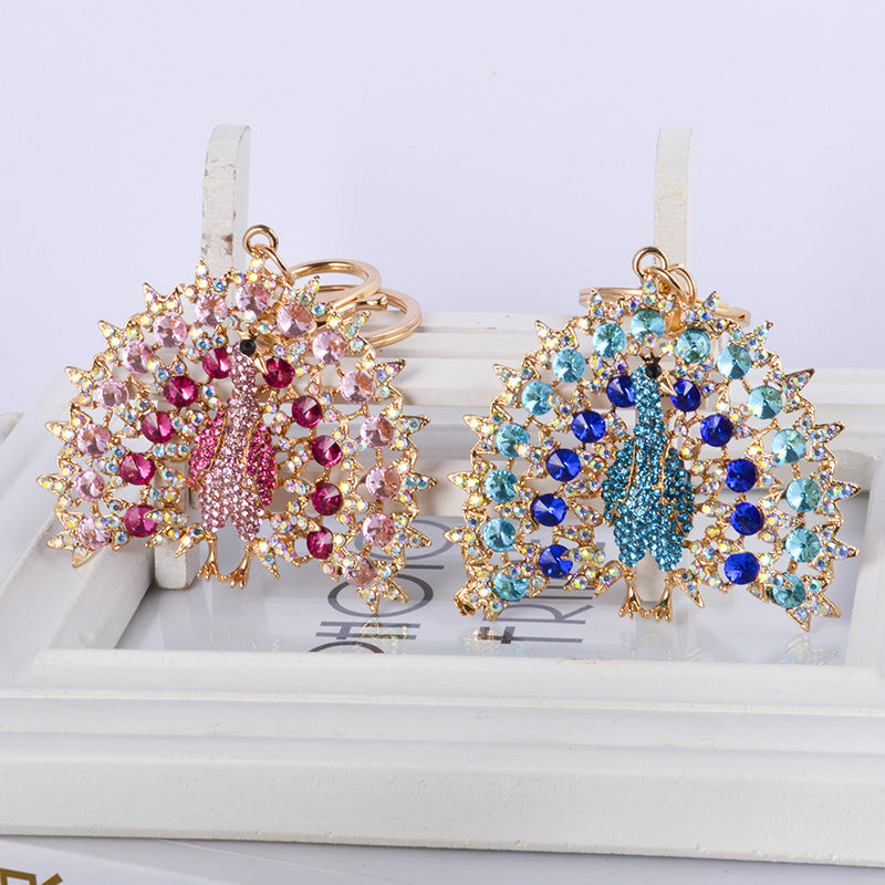 Colorful Peacock Key Chain for Girls