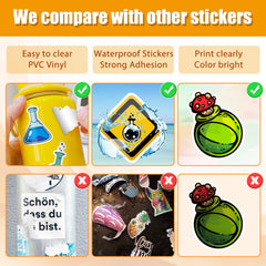 100pcs Waterproof Lab Stickers for DIY Room Decor