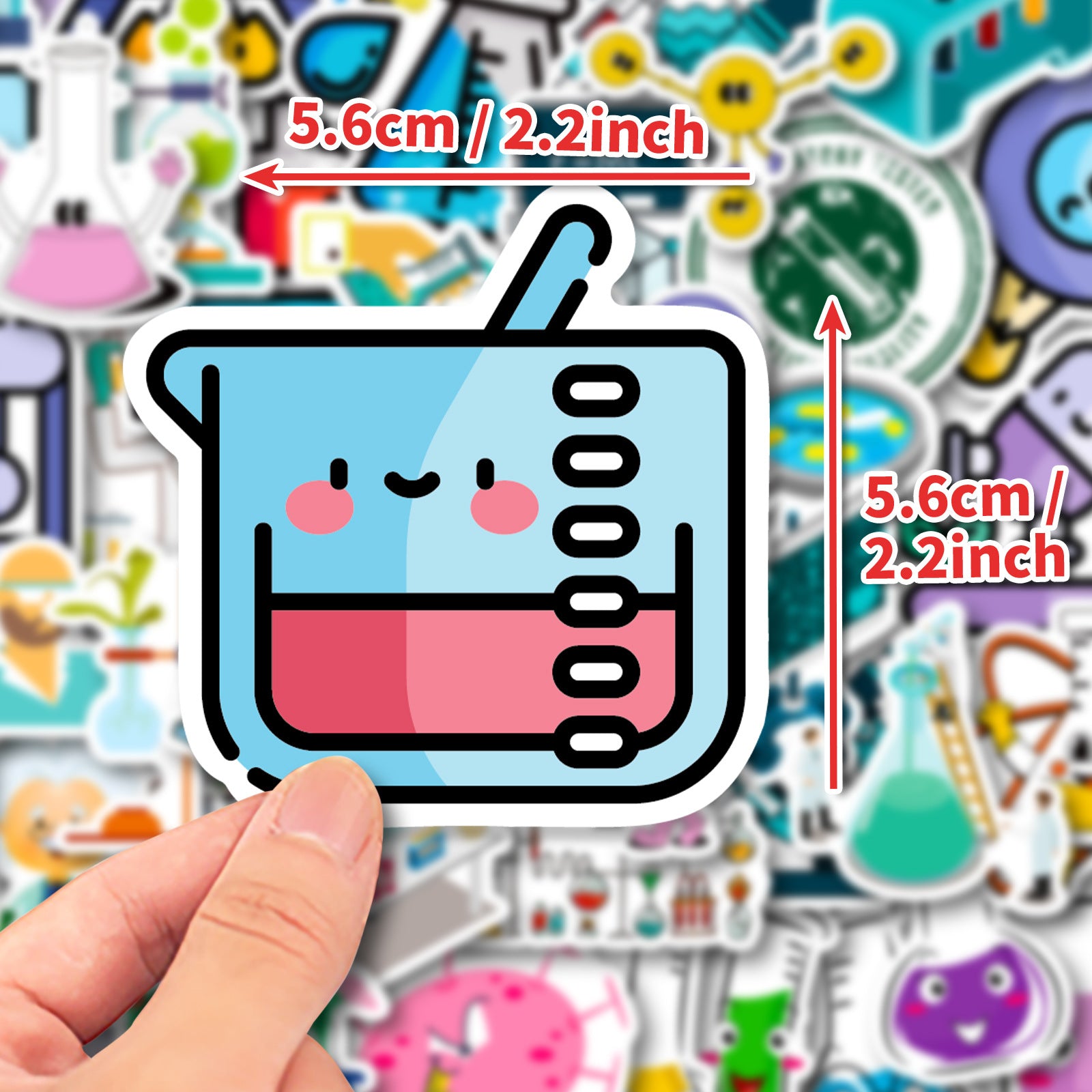 100pcs Waterproof Lab Stickers for DIY Room Decor