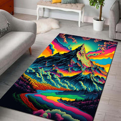 Psychedelic Valley Kitchen Rug 3D Printed Floor Mat