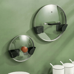 6 Pairs Spoon Rest & Pot Lid Holder Wall Mounted - Kitchen Organizer