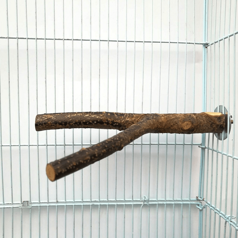 Wood Perch Stand for Parrots and Hamsters - Comfortable and Safe Resting Spot