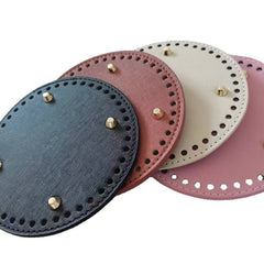 PU Leather Handbag Bottom With Holes Rivet For Women Shoulder