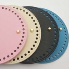 PU Leather Handbag Bottom With Holes Rivet For Women Shoulder