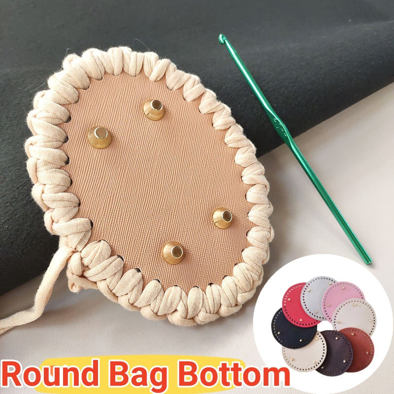 PU Leather Handbag Bottom With Holes Rivet For Women Shoulder
