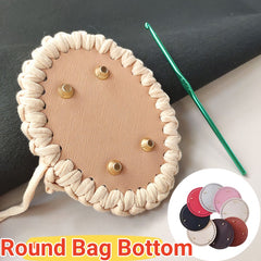 PU Leather Handbag Bottom With Holes Rivet For Women Shoulder