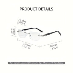 Men's Rimless Presbyopic Glasses 1.0 to 4.0