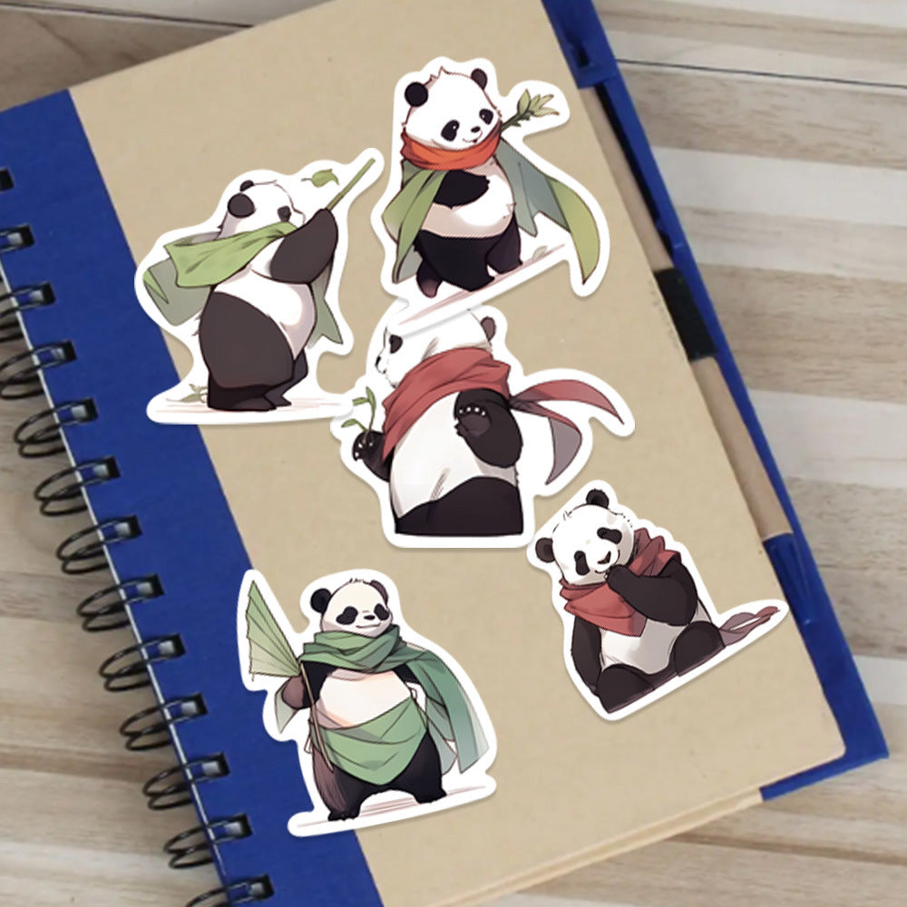 54pcs Panda Hero Graffiti Stickers Fun DIY Room Decoration Waterproof Reusable