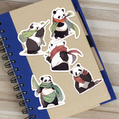 54pcs Panda Hero Graffiti Stickers Fun DIY Room Decoration Waterproof Reusable