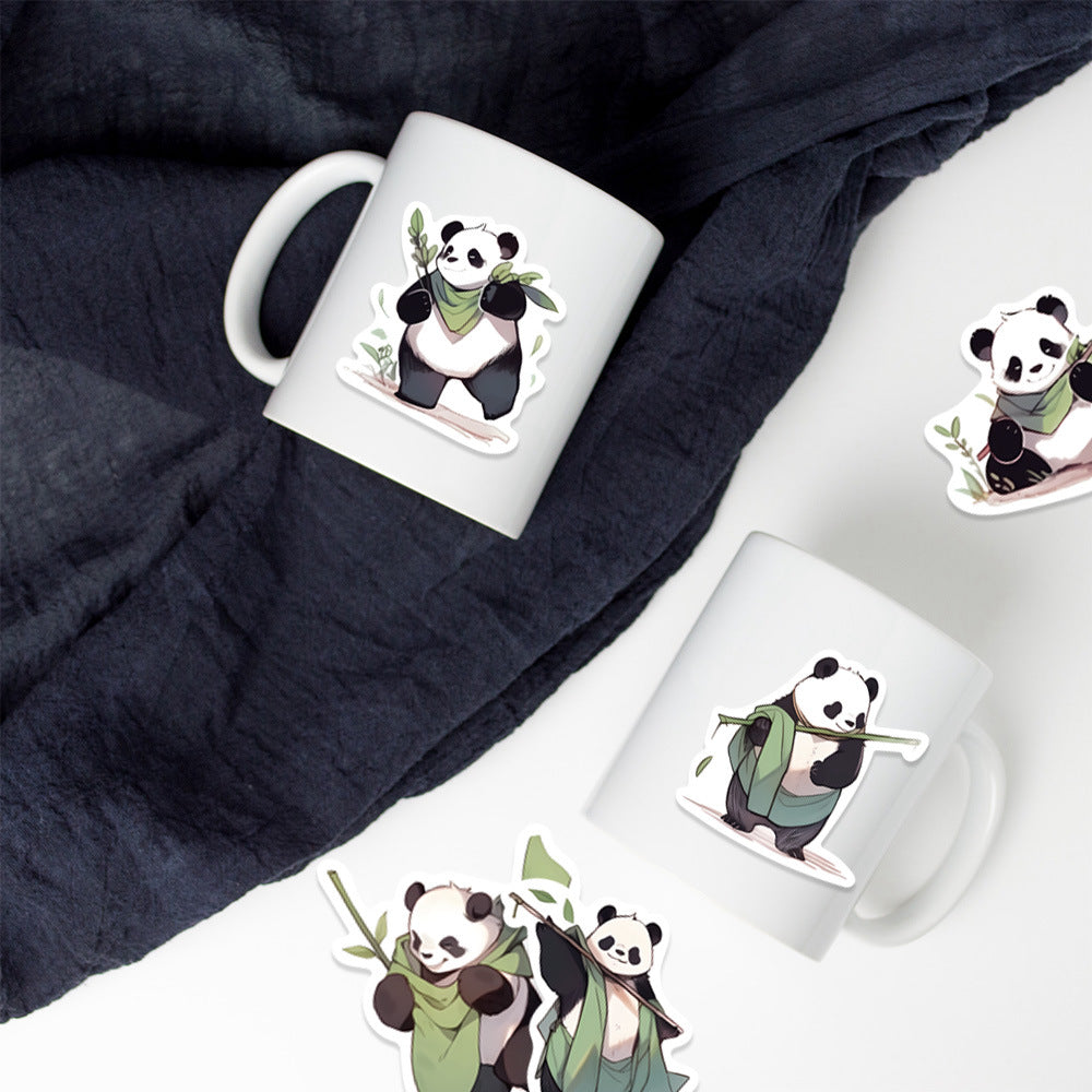 54pcs Panda Hero Graffiti Stickers Fun DIY Room Decoration Waterproof Reusable