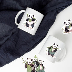 54pcs Panda Hero Graffiti Stickers Fun DIY Room Decoration Waterproof Reusable