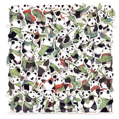 54pcs Panda Hero Graffiti Stickers Fun DIY Room Decoration Waterproof Reusable