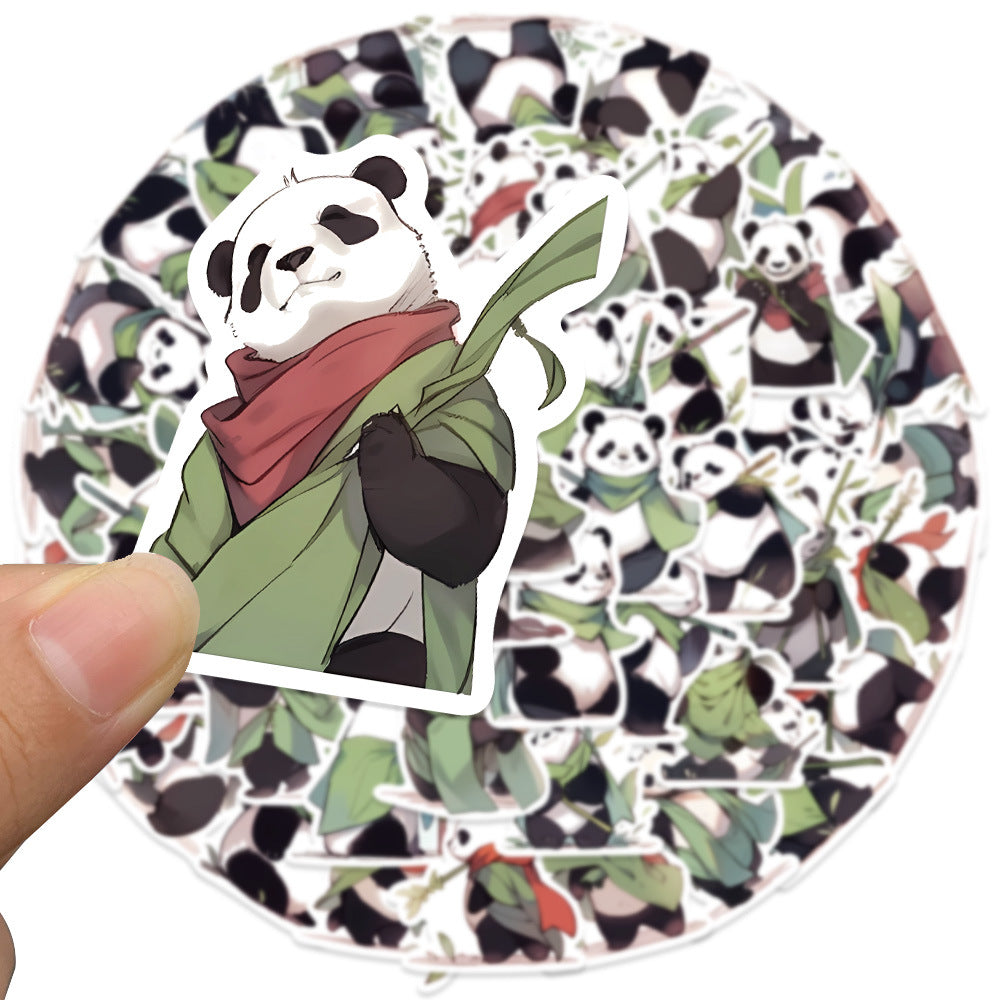 54pcs Panda Hero Graffiti Stickers Fun DIY Room Decoration Waterproof Reusable