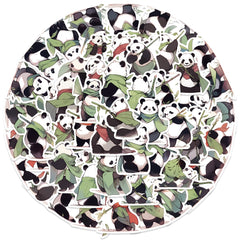 54pcs Panda Hero Graffiti Stickers Fun DIY Room Decoration Waterproof Reusable