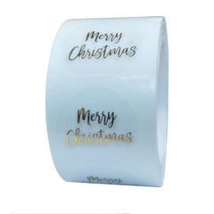 500pcs Round Merry Christmas Stickers Transparent Sealing Stationery Stickers