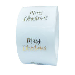 500pcs Round Merry Christmas Stickers Transparent Sealing Stationery Stickers