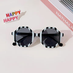Kids Polygon Sunglasses Girls UV400 Eye Protection Glasses