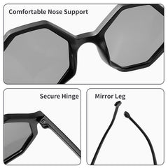 Kids Polygon Sunglasses Girls UV400 Eye Protection Glasses