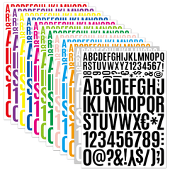 10pcs 2.54-5.08 cm Vinyl PVC Waterproof Self Adhesive Letter Stickers