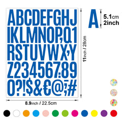 10pcs 2" Alphabet & Number Stickers for Packaging, Notebook, Ledger