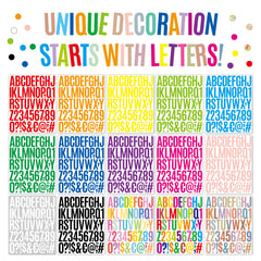 10pcs 2" Alphabet & Number Stickers for Packaging, Notebook, Ledger