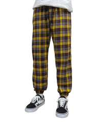 Vintage Plaid Slacks Men s Casual Drawstring Joggers Sweatpants