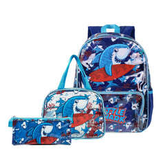 Kids Transparent Unicorn Backpack with Lunch Bag and Pencil Case