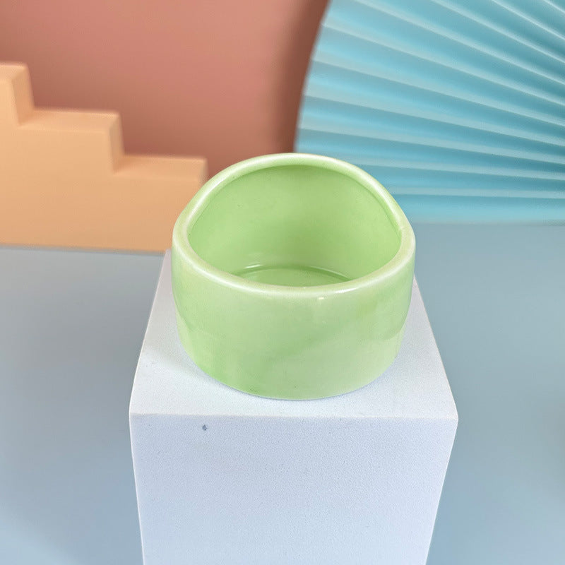 Ceramic Hamster Food Bowl Golden Hamster Feeder