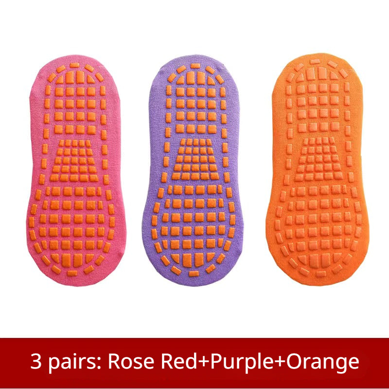 3 Pairs Anti-skid Yoga Socks Breathable Ankle Socks